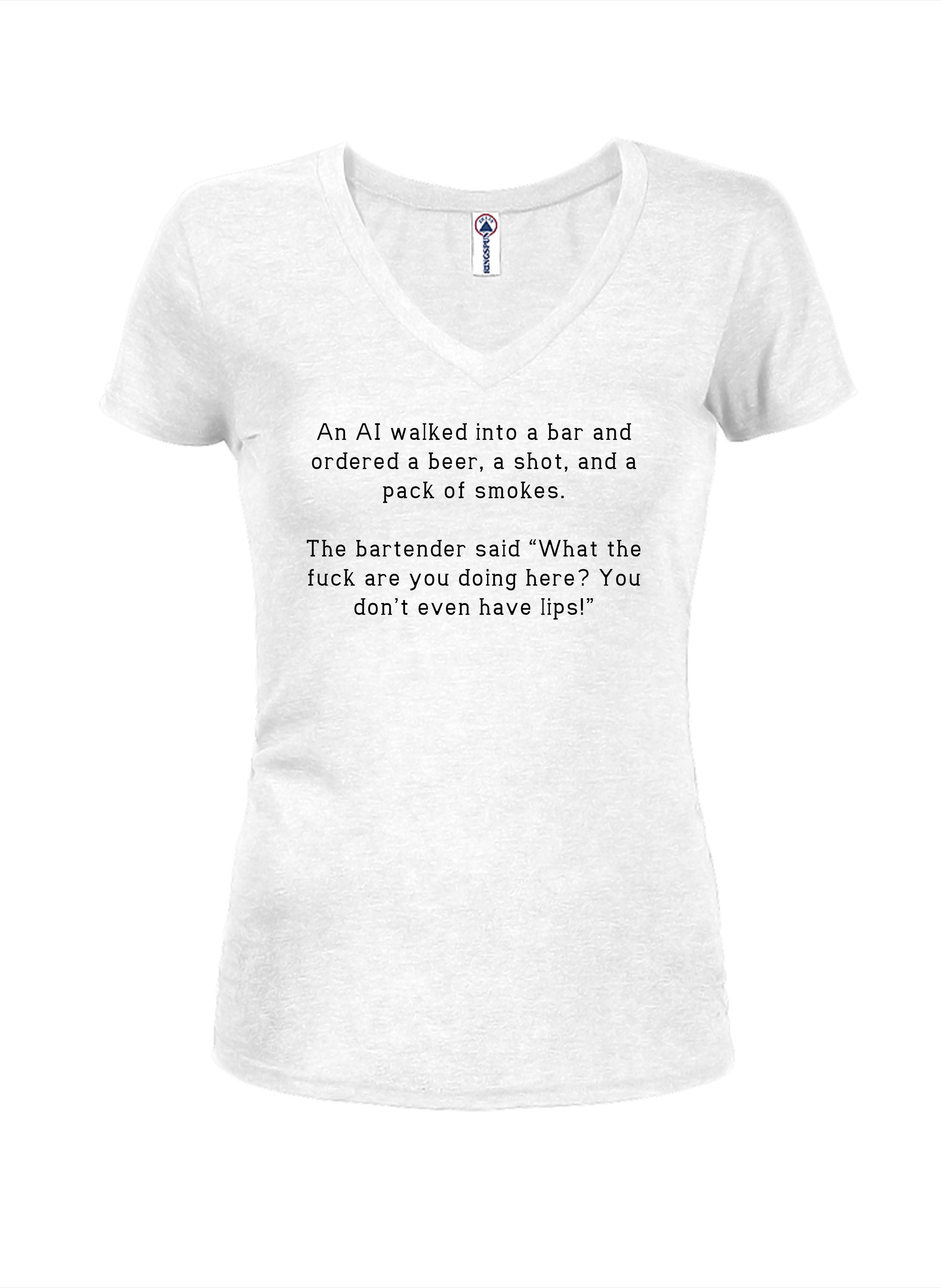 An AI walked into a bar and ordered a beer, a shot, and a pack T-Shirt