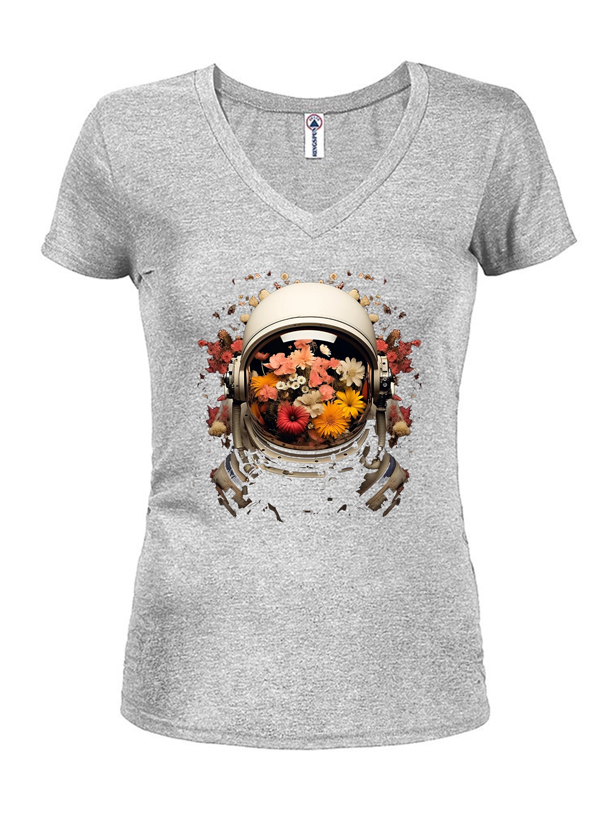 Repurposed Juniors V Neck T-Shirt