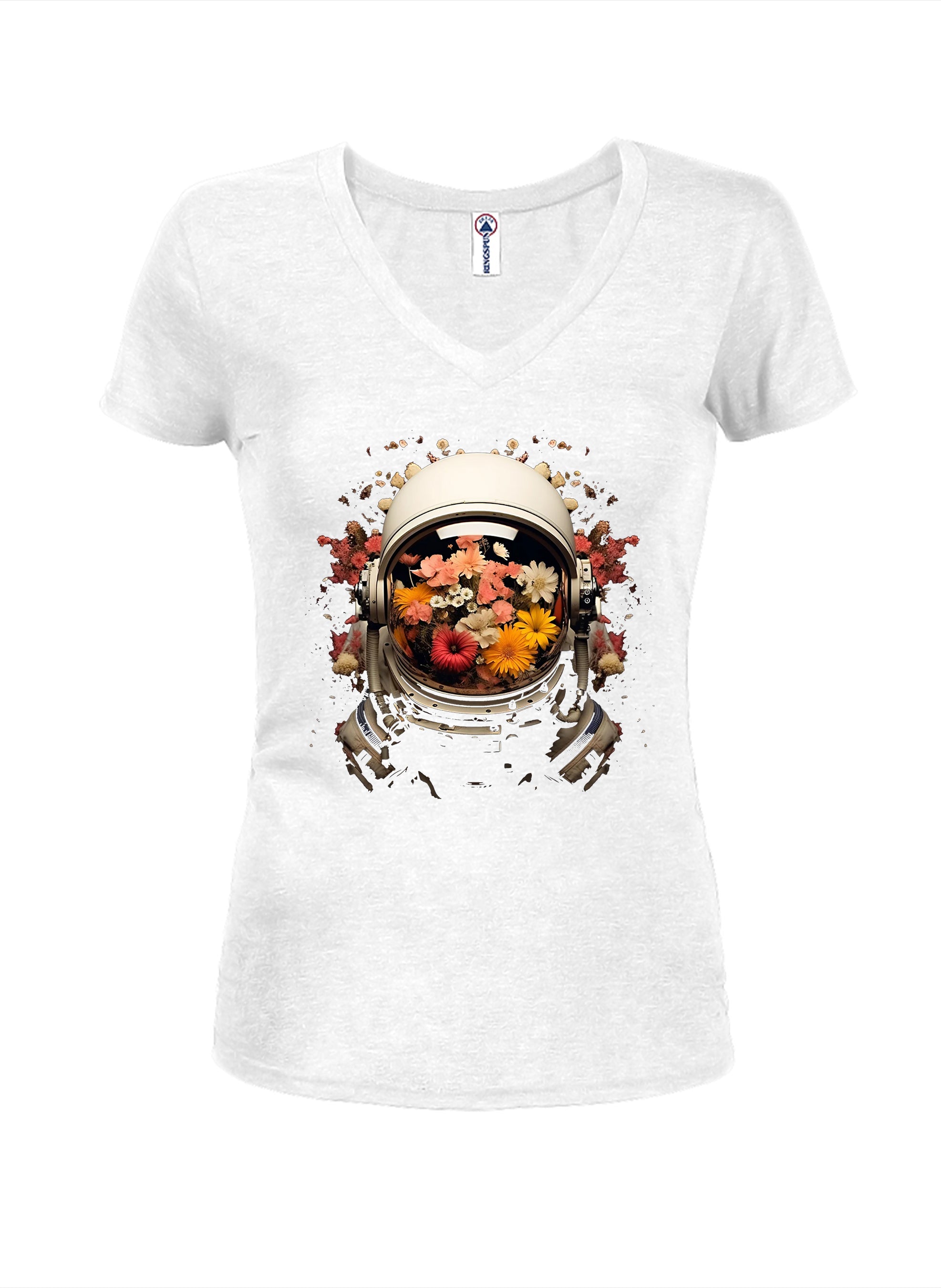 Repurposed Juniors V Neck T-Shirt
