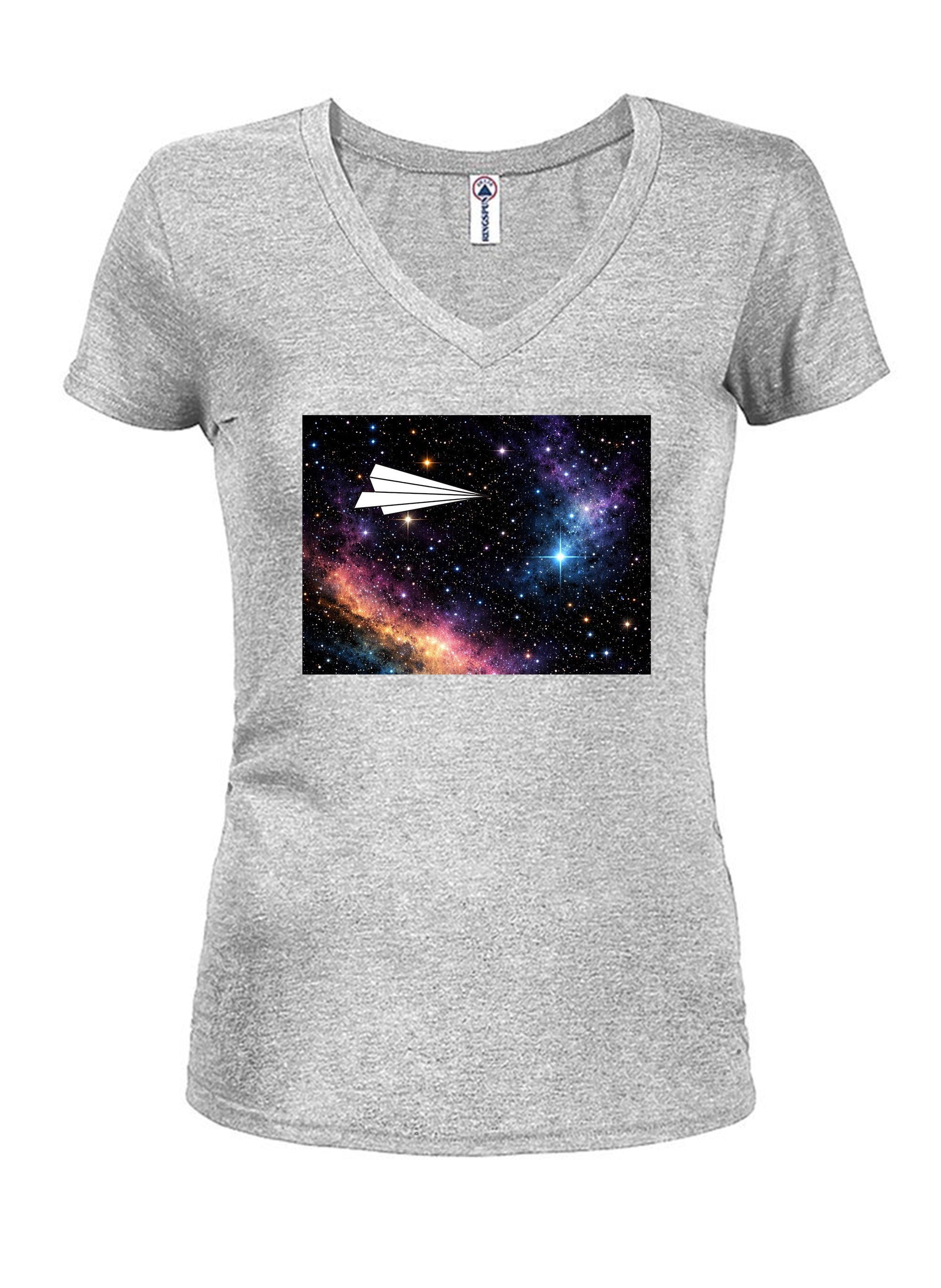Space Flight Juniors V Neck T-Shirt