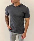 4 Corners Short Sleeve Hoodie (Dusk) 100% USA Cotton