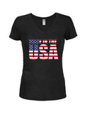 Made in the USA Juniors V Neck T-Shirt