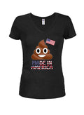 Really Made in America Juniors V Neck T-Shirt