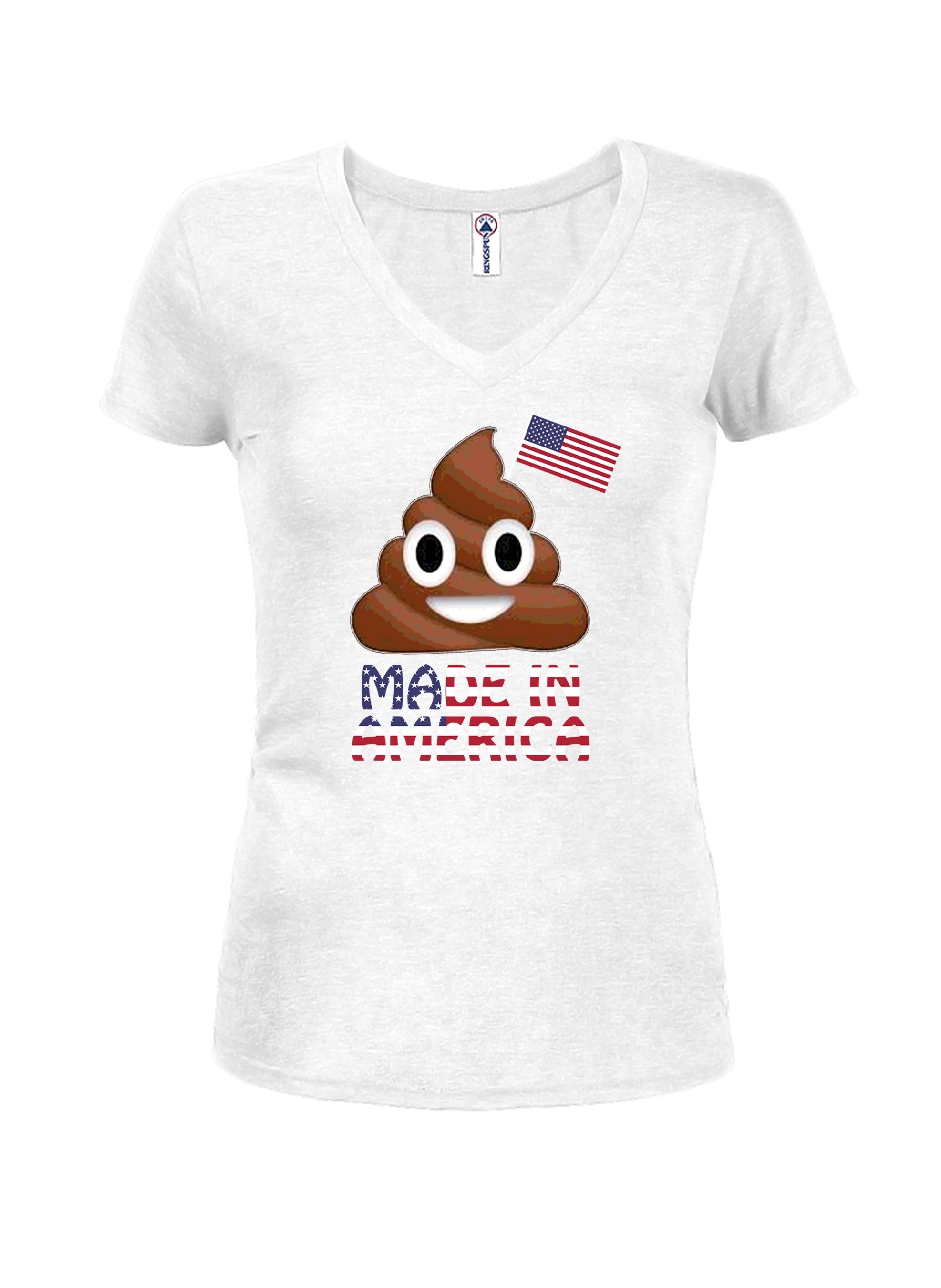 Really Made in America Juniors V Neck T-Shirt