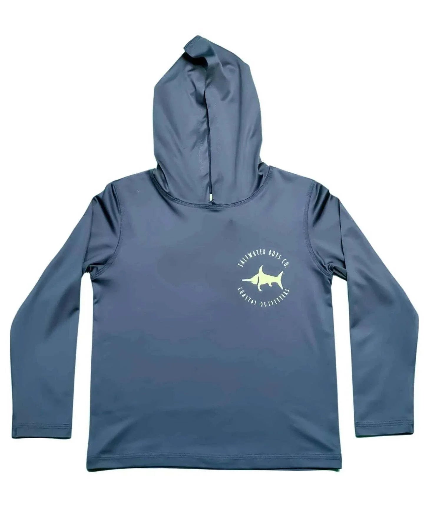 Saltwater Boys Company - UPF 50+ Hoodie Navy Boys Style