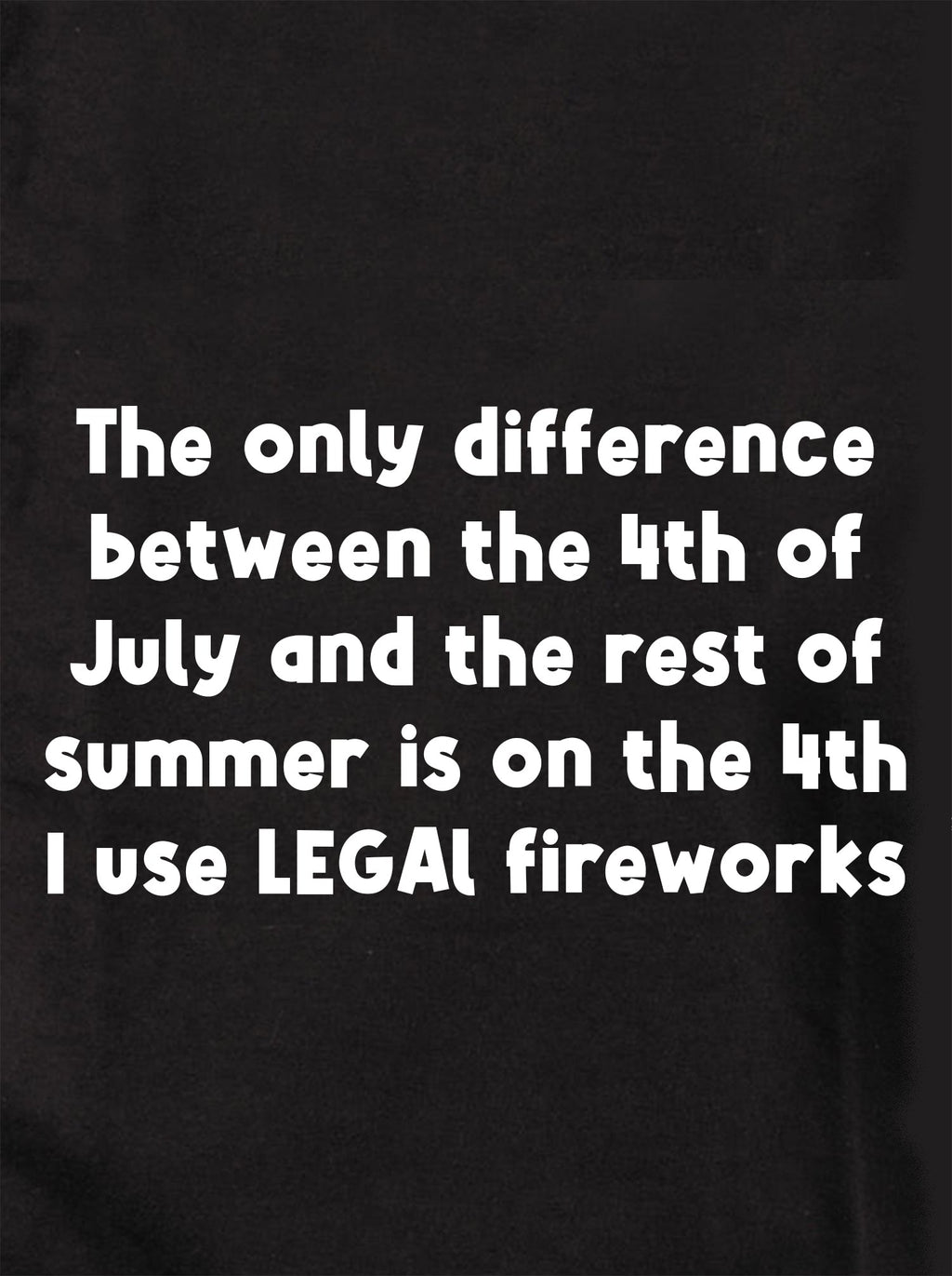 The only difference between the 4th of July T-Shirt