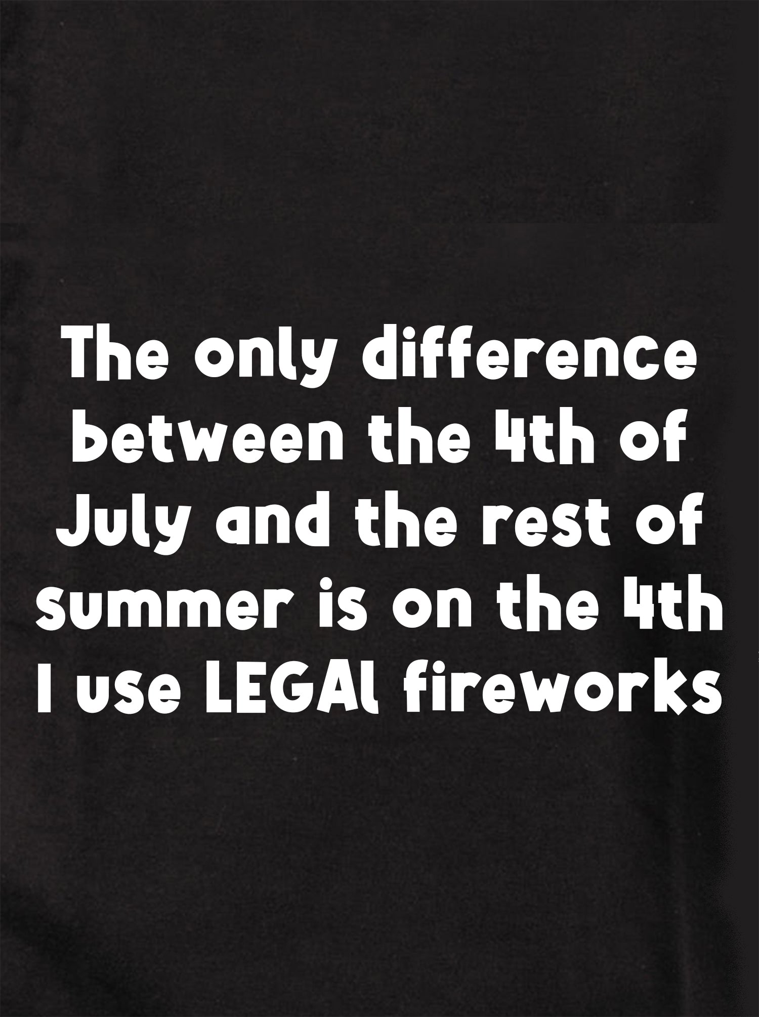 The only difference between the 4th of July T-Shirt