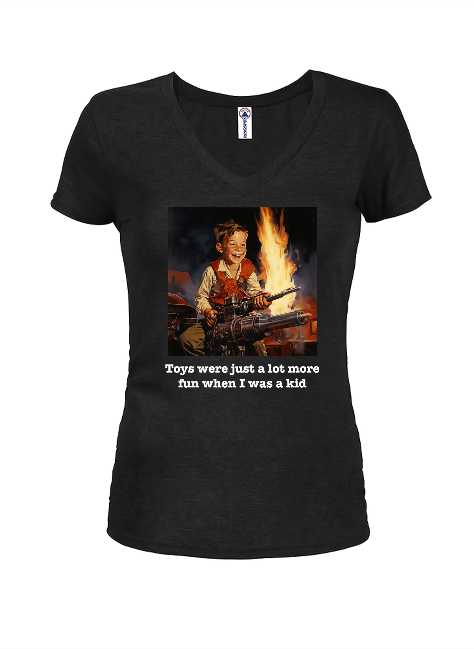 Toys were just a lot more fun when I was a kid Juniors V Neck T-Shirt