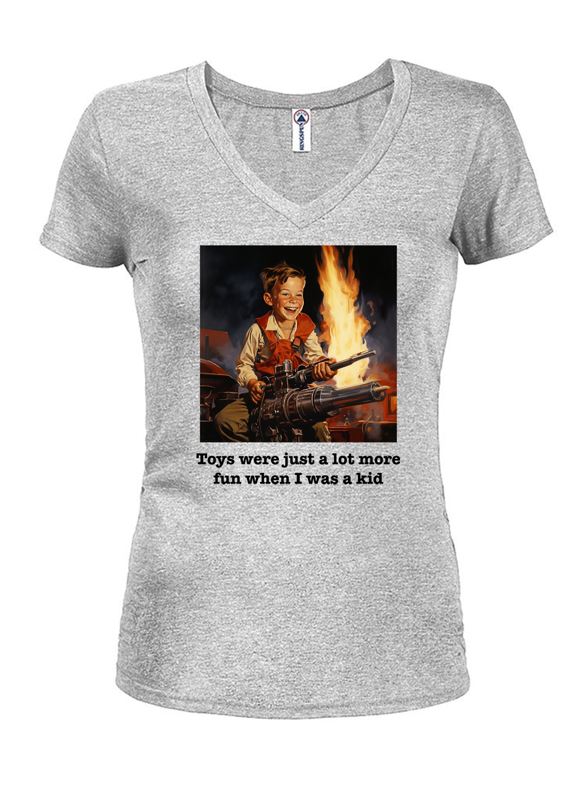 Toys were just a lot more fun when I was a kid Juniors V Neck T-Shirt