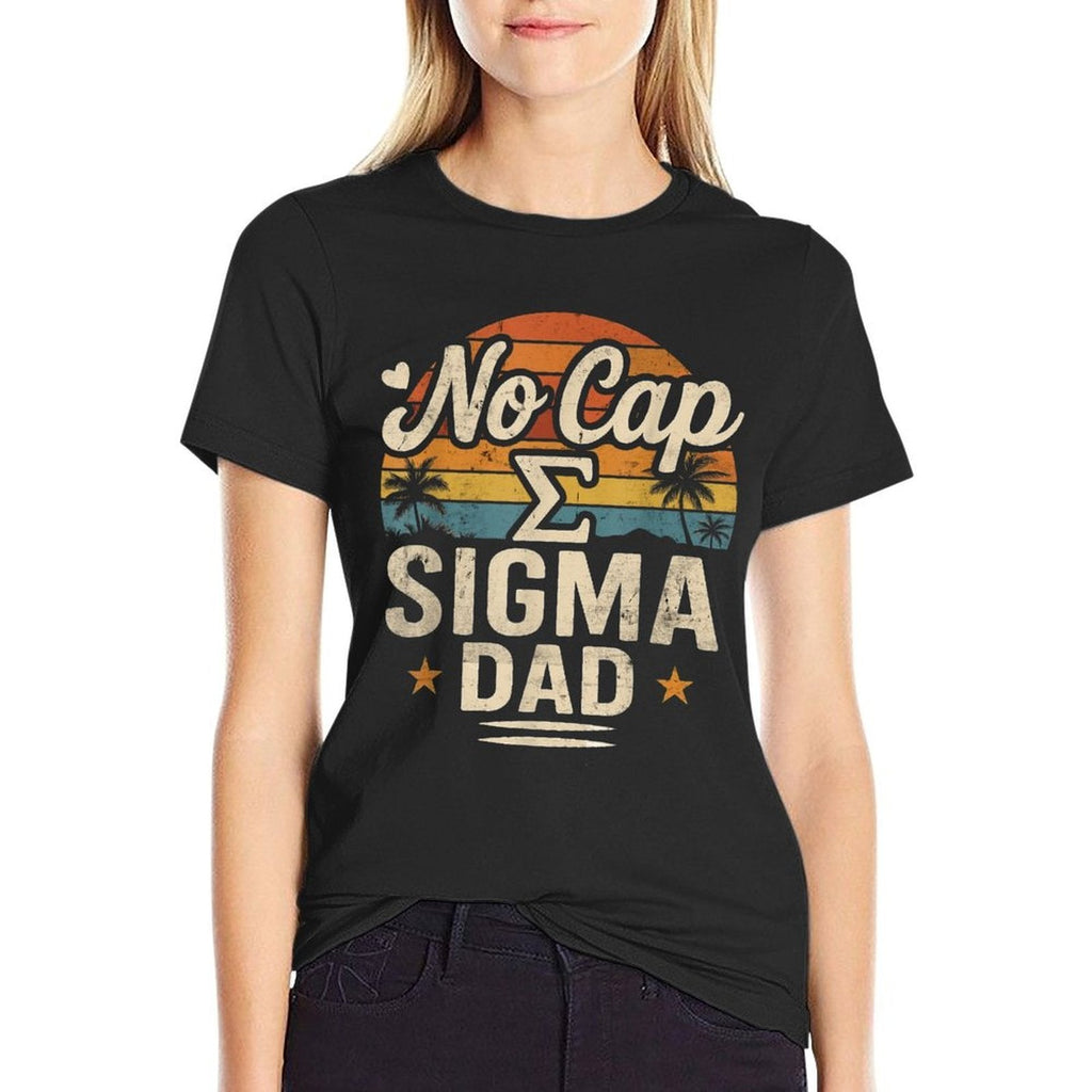 Vintage Skibidi Best Dad No Cap Sigma Dad Funny Fathers Day  Affordable Price T-Shirt