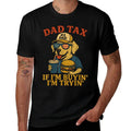 Mens Mens Funny Dad Tax If I'm Buying I'm Trying Dog 4th Of July  Fade-proof Color T-Shirt