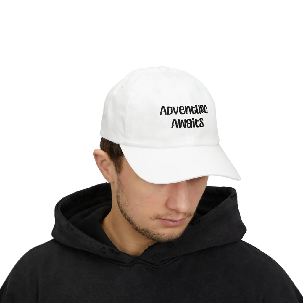 White Dad Cap – Adventure Awaits Everyday Style - Dipaliz