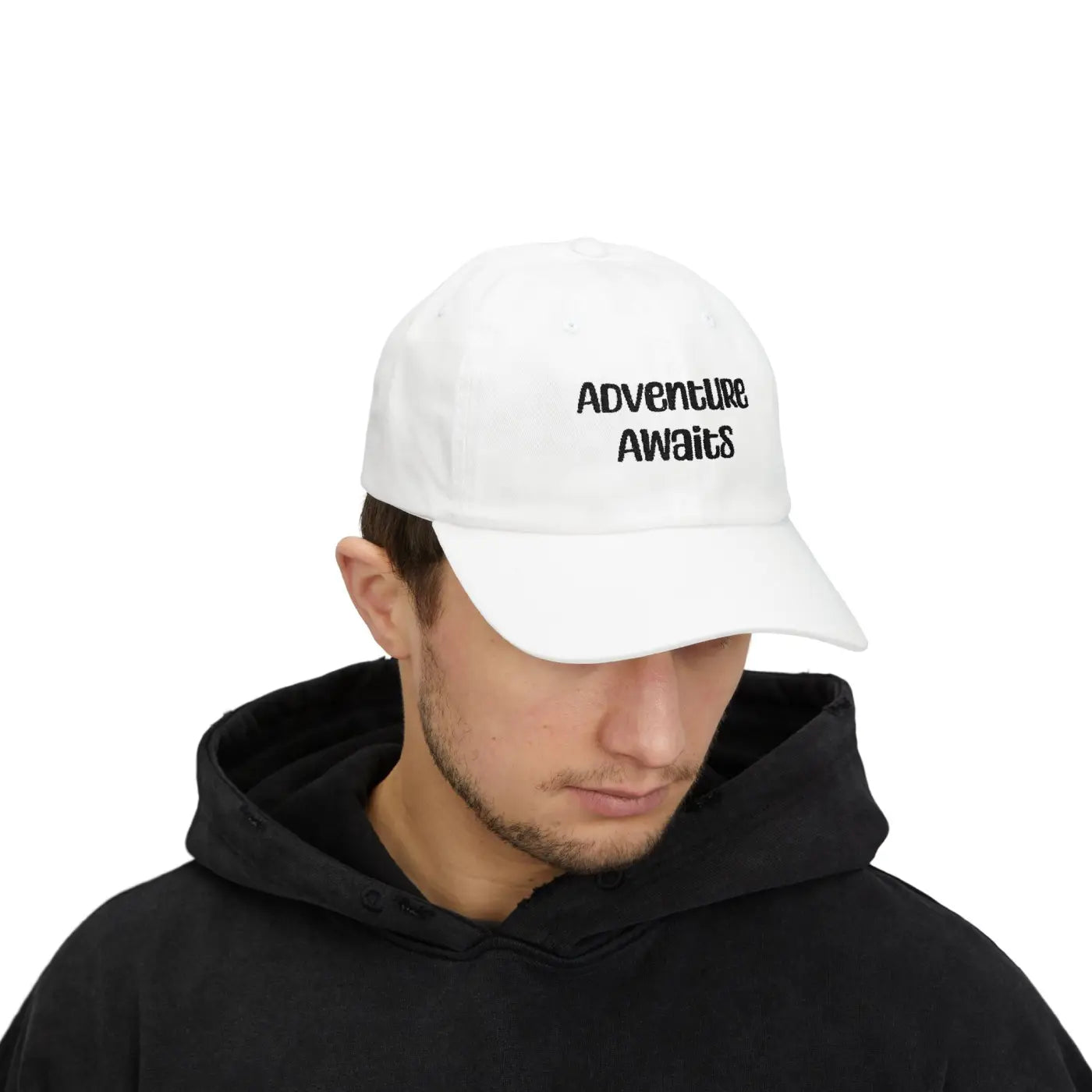 White Dad Cap – Adventure Awaits Everyday Style - Dipaliz