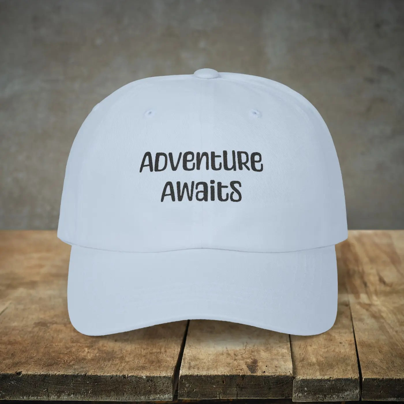 White Dad Cap – Adventure Awaits Everyday Style - Dipaliz