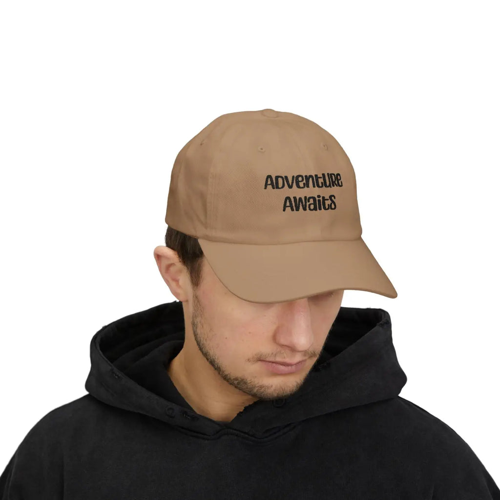 White Dad Cap – Adventure Awaits Everyday Style - Dipaliz
