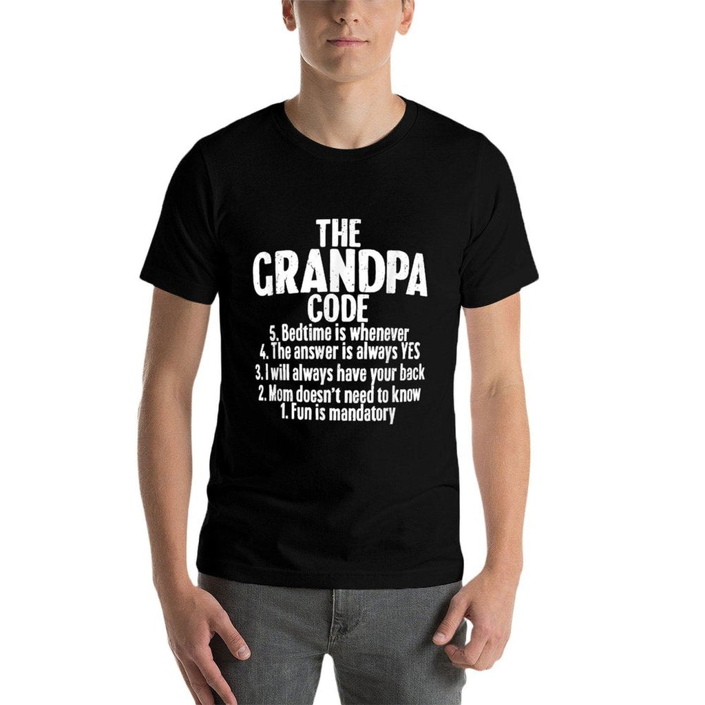 Funny Grandpa Memes For Fathers Day The Grandpa Code Cool Best Grandfather Mens Humor Joke  Lightweight T-Shirt