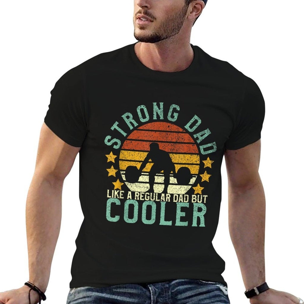 Strong Dad Workout  Weight Lifting Father's Day Gift  Vintage-inspired T-Shirt