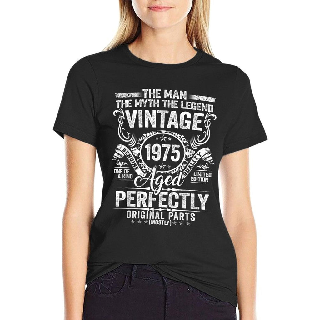 50 Years Old Gift Vintage 1975 Man Myth Legend 50th Birthday  Heathered Texture T-Shirt
