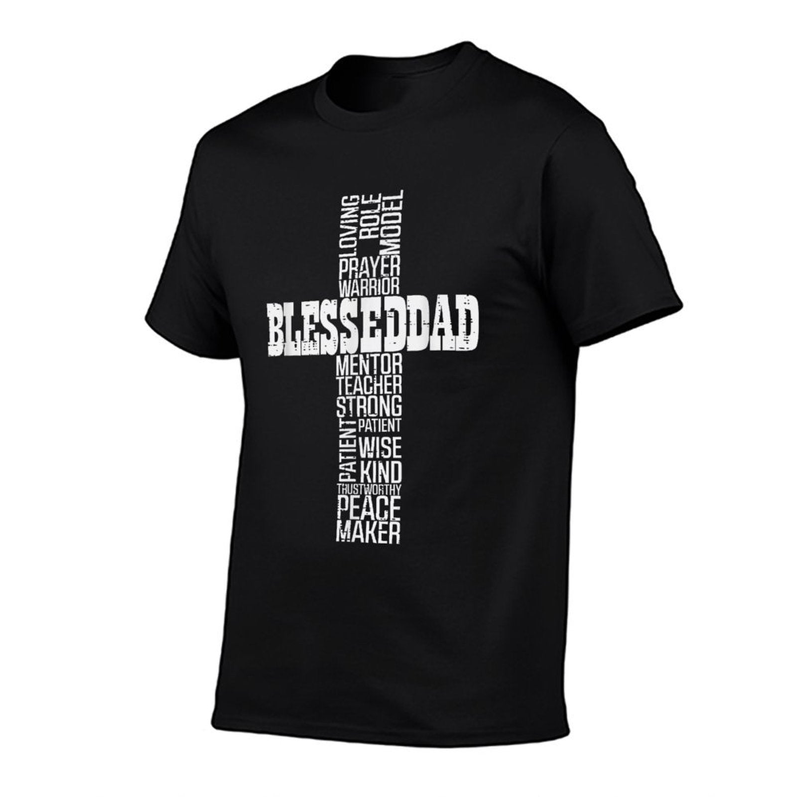 Fathers Day Blessed Dad Cross Christian Daddy Papa Dada Men  Vintage-inspired T-Shirt