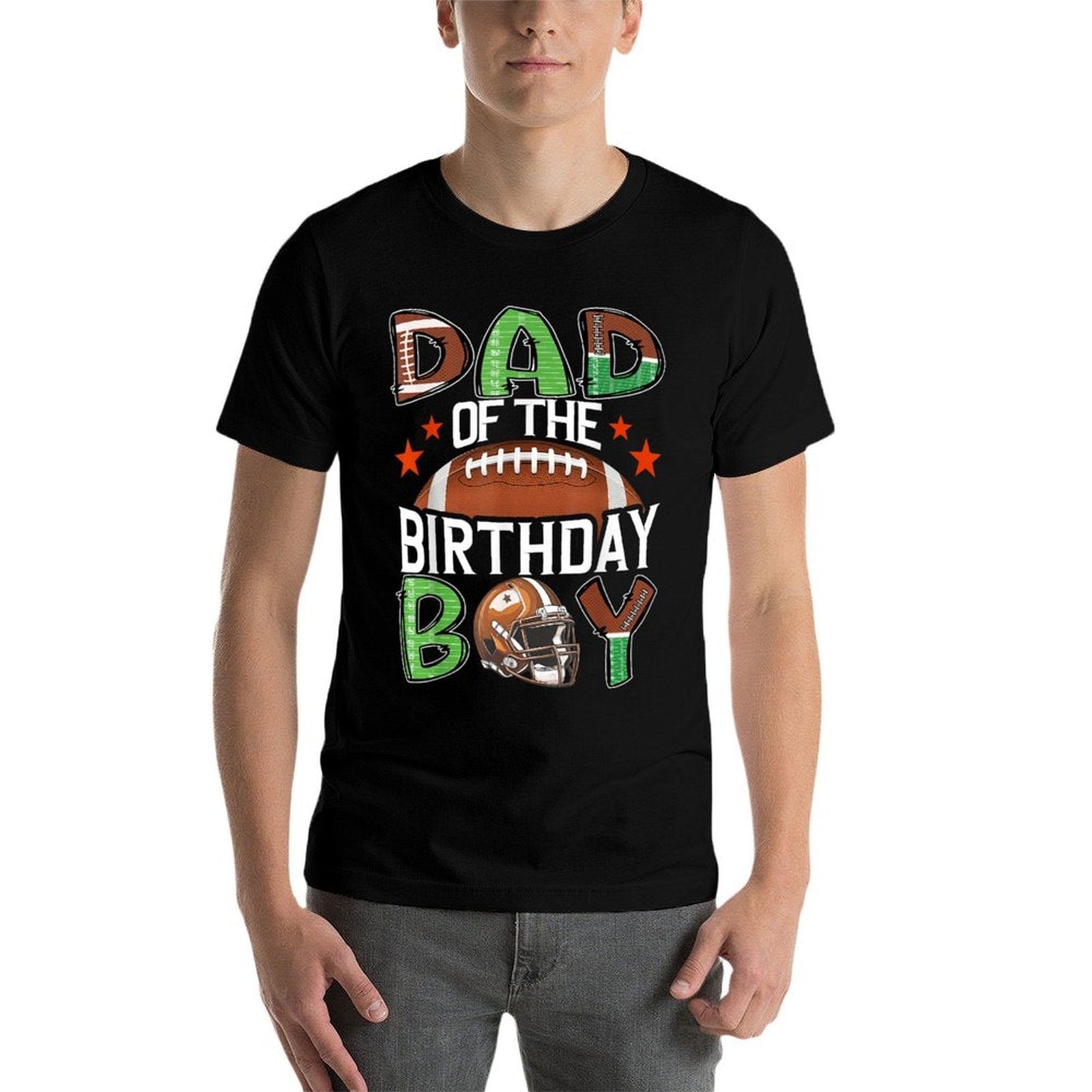 Dad Of The Birthday Boy Game Day Football Comfortable T-Shirt