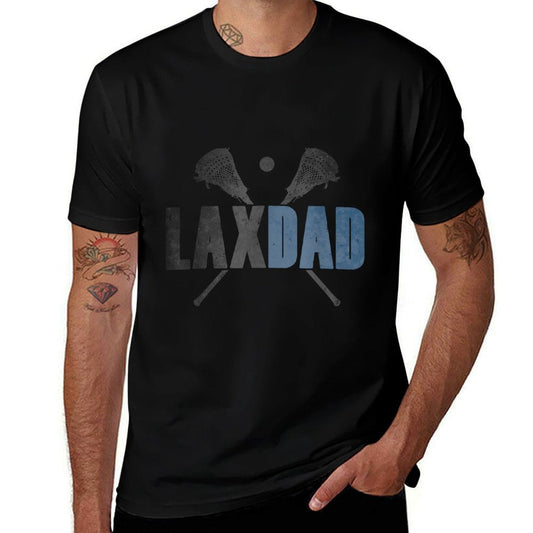 Lax Dad Lacrosse Player Father Coach Sticks Vintage Graphic  High-quality Stitching T-Shirt