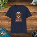 Bear with Usa Tee – Independence Day Cotton - Dipaliz