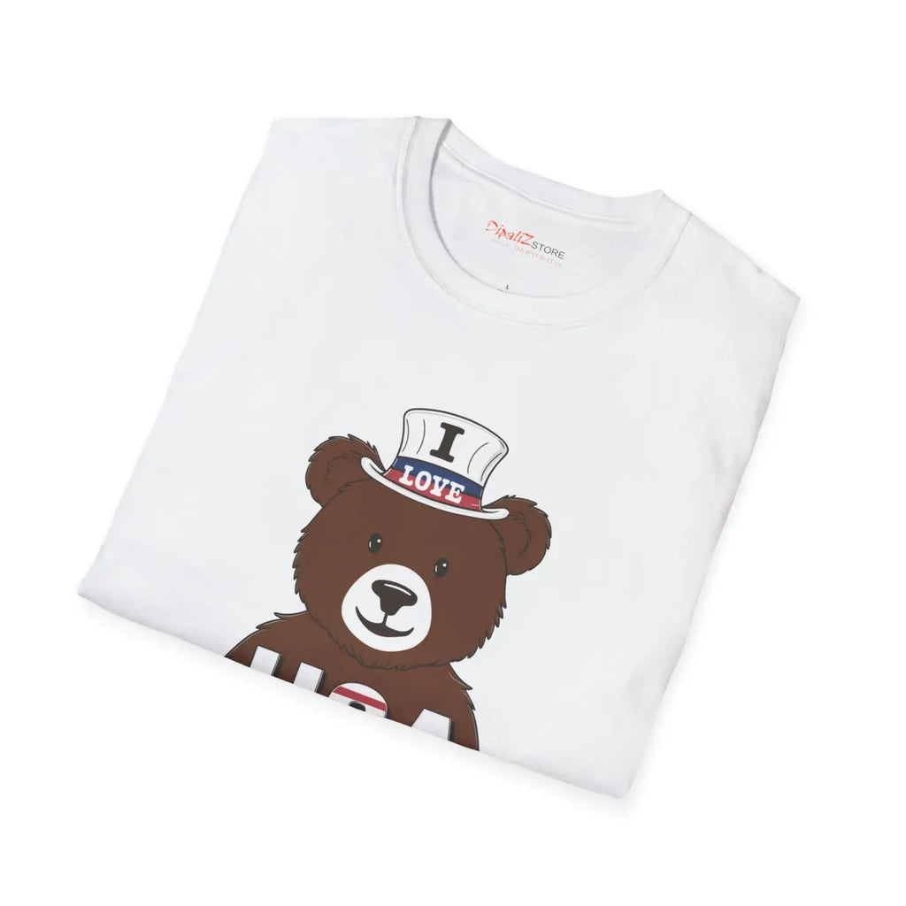 Bear with Usa Tee – Independence Day Cotton - Dipaliz