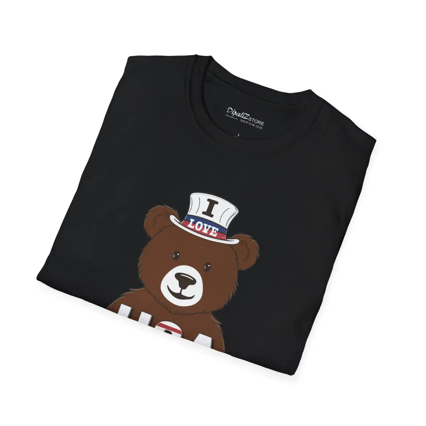 Bear with Usa Tee – Independence Day Cotton - Dipaliz