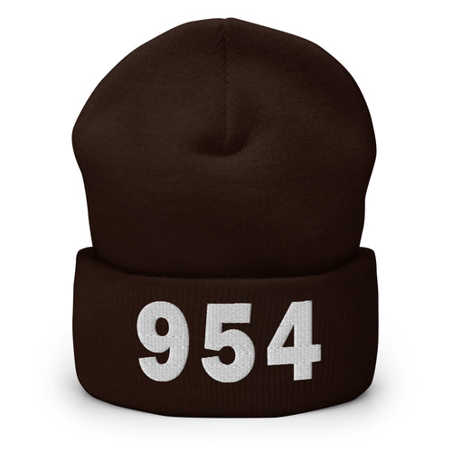 954 Area Code Cuffed Beanie