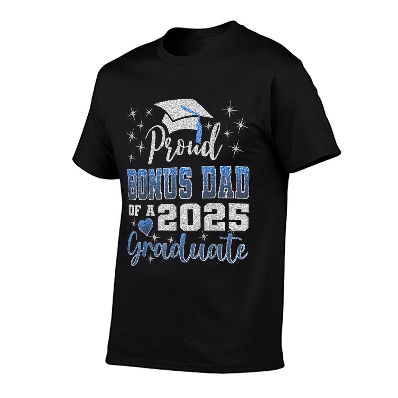 Super Proud Bonus Dad of 2025 Graduate Awesome Family School  Stretchy T-Shirt
