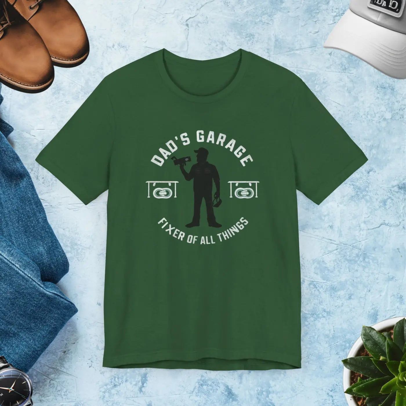 Comfy Crew Jersey Dad's Garage Cotton Tee - Dipaliz