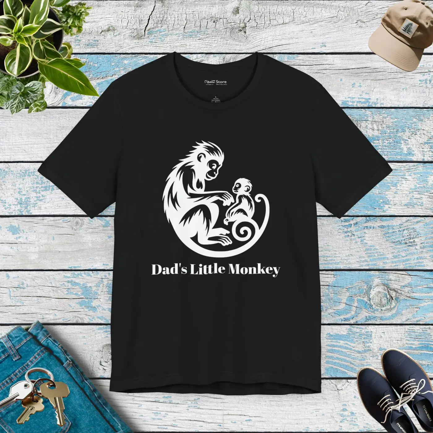 Dad's Little Monkey Jersey Short Sleeve - Dipaliz