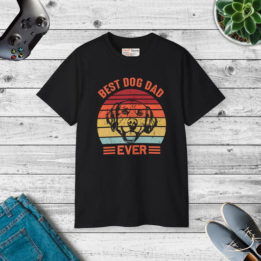 Best Dog Dad T-Shirt - Ultra Cotton Tee - Dipaliz