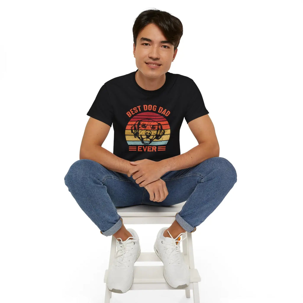 Best Dog Dad T-Shirt - Ultra Cotton Tee - Dipaliz
