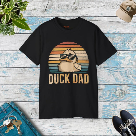 Duck Dad Unisex Ultra Cotton Tee – Ribbed Knitting - Dipaliz