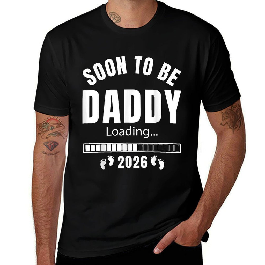 Soon To Be Daddy Est 2026 First Time Dad Promoted To Dad  Heathered Texture T-Shirt