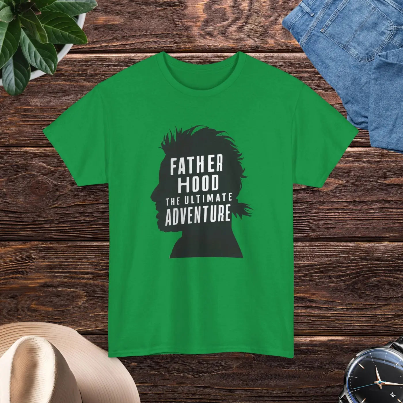 Classic Heavy Cotton Tee Fatherhood Ultimate Adventure - Dipaliz