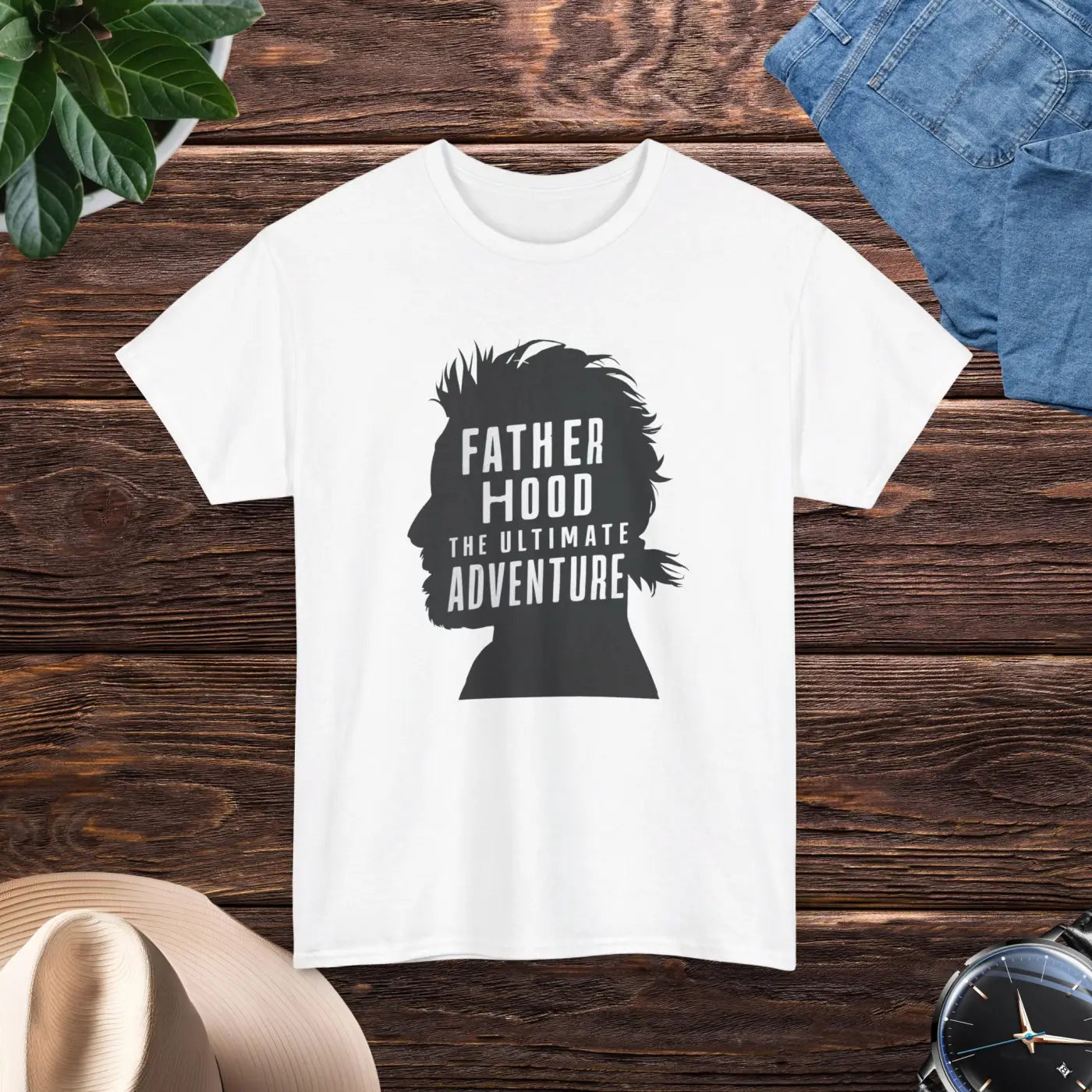 Classic Heavy Cotton Tee Fatherhood Ultimate Adventure - Dipaliz