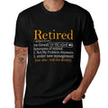 Retired Definition Dad Funny Retirement Party Men's  Ribbed Collar T-Shirt