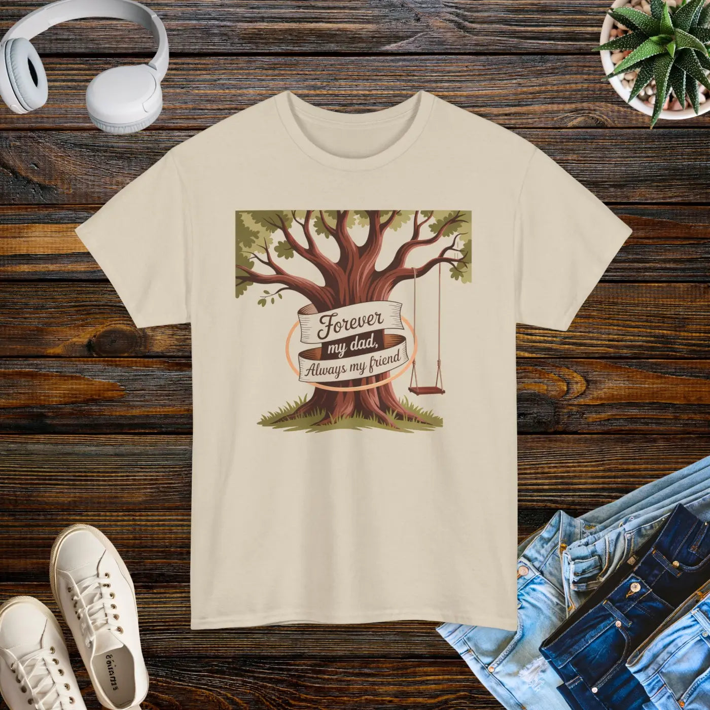 Dad Tree Heavy Cotton Tee – Unisex Cotton - Dipaliz