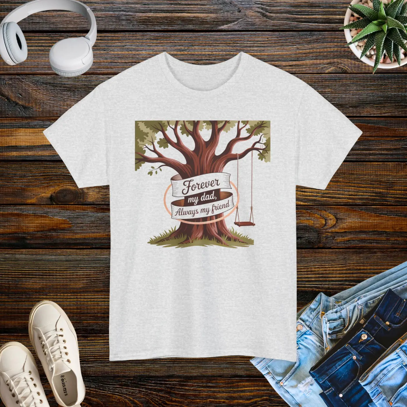 Dad Tree Heavy Cotton Tee – Unisex Cotton - Dipaliz