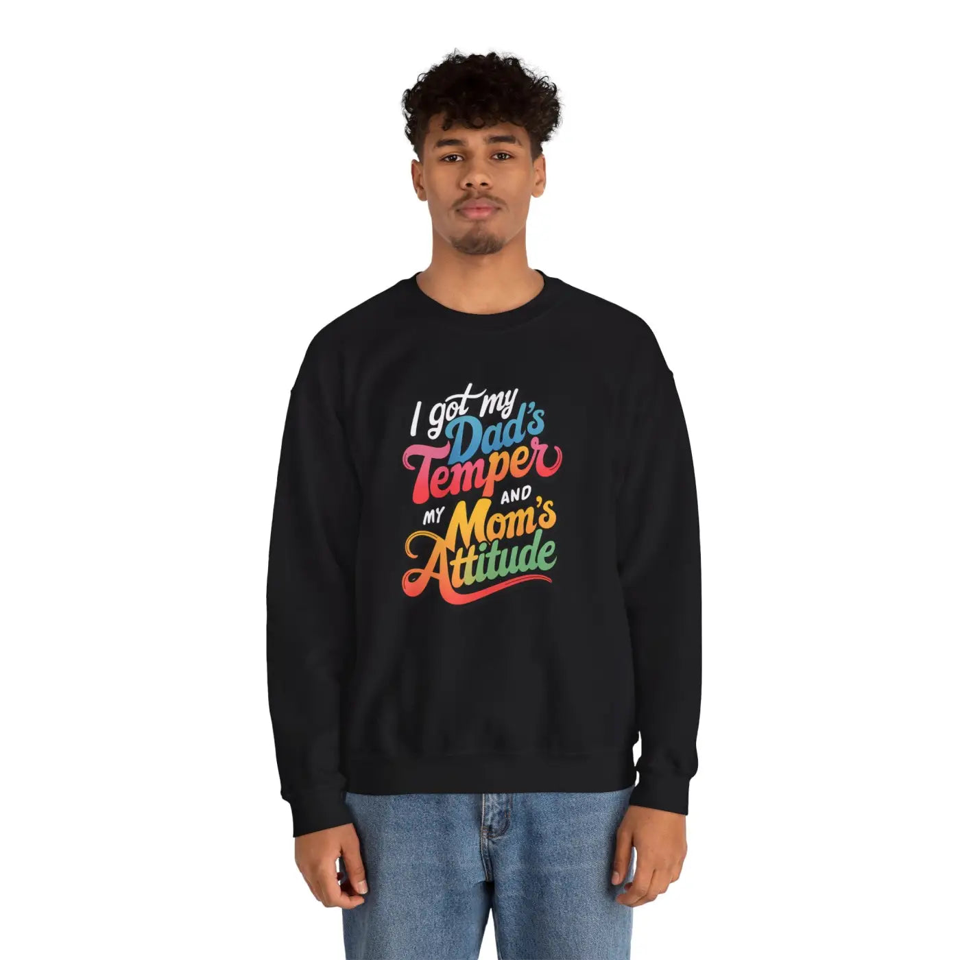 Dad’s Temper Mom’s Attitude Heavy Blend Sweatshirt - Dipaliz