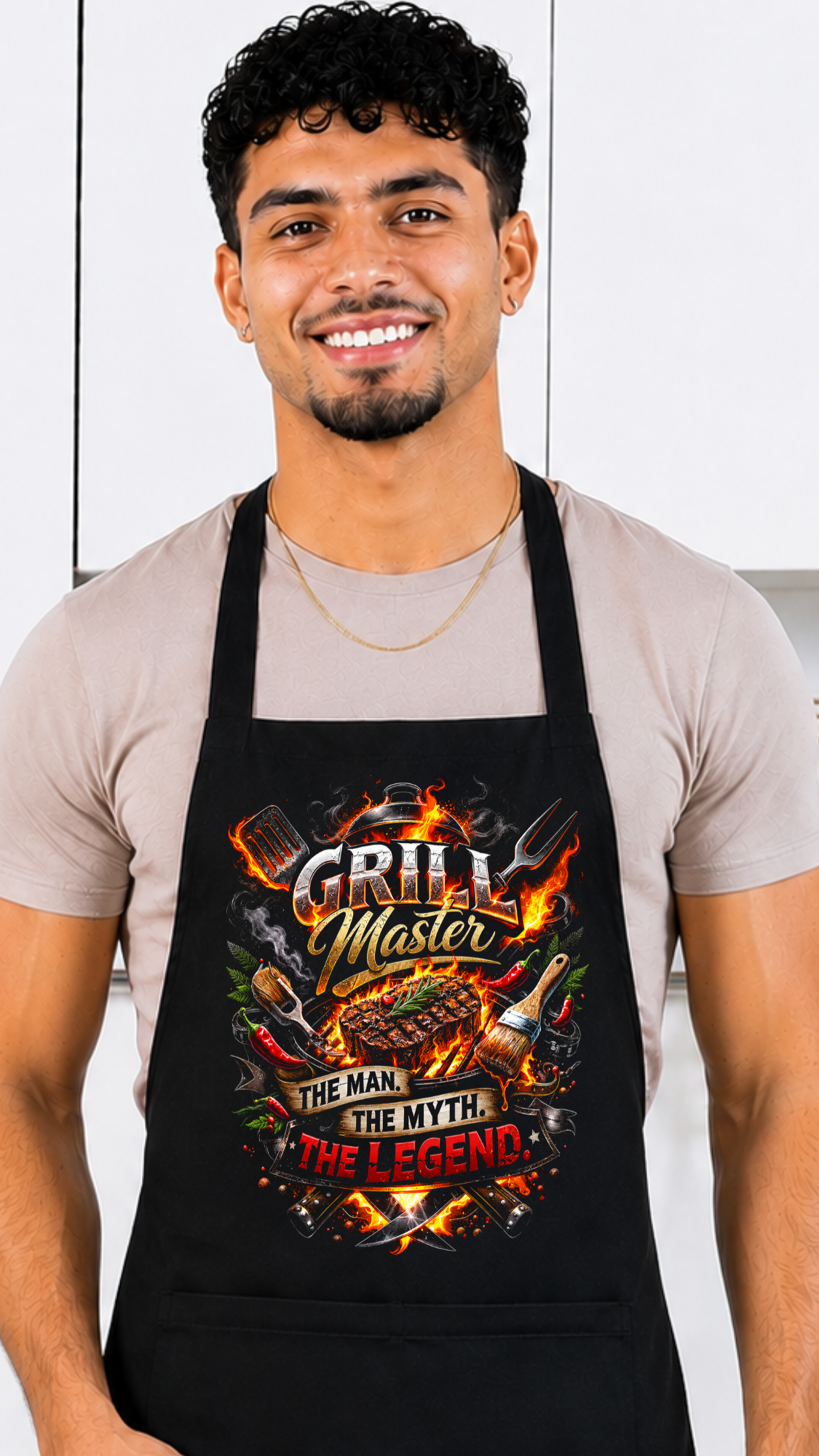 “Grill Master – The Man. The Myth. The Legend.” Apron