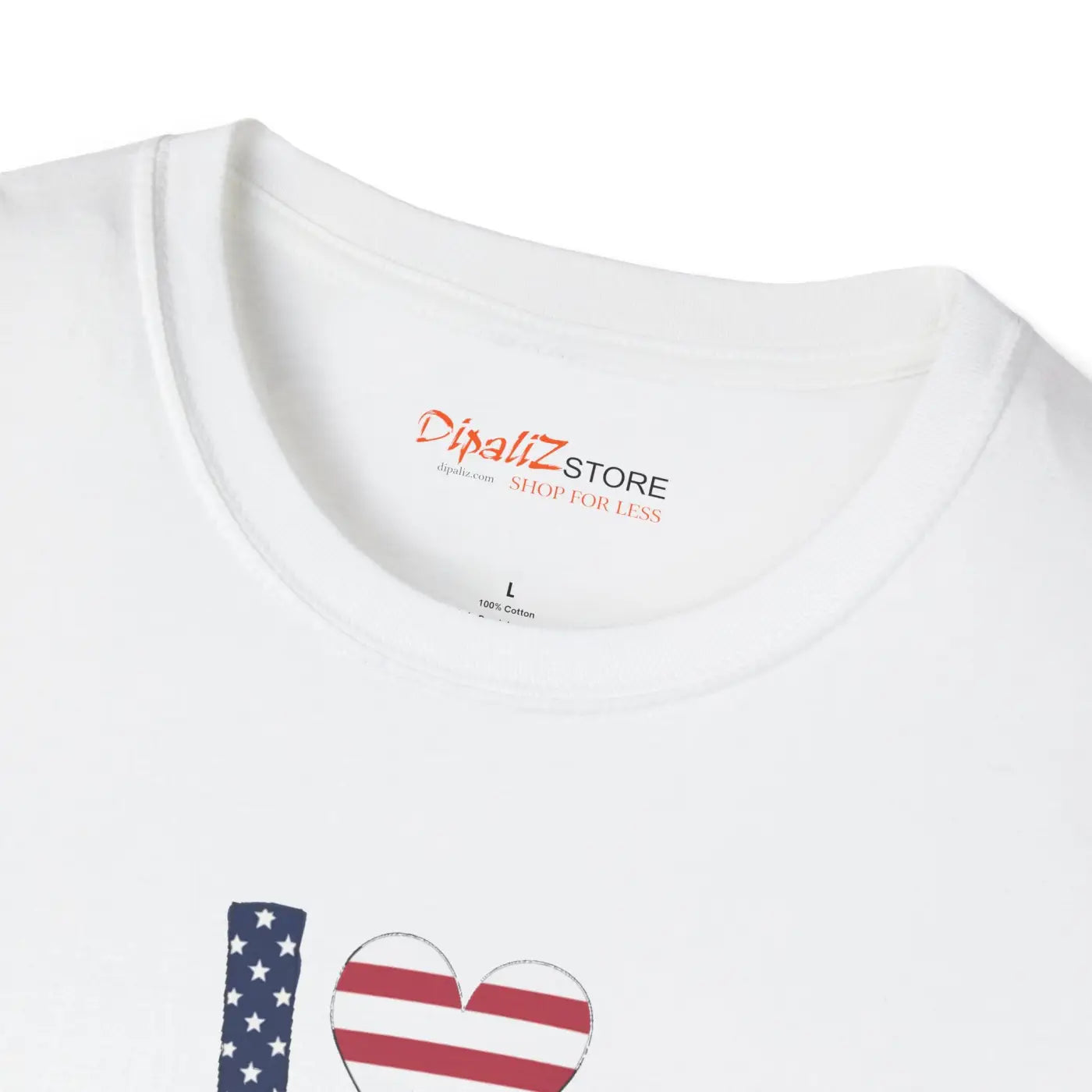 Usa Heart Bear T-shirt – Cotton Unisex Tee - Dipaliz