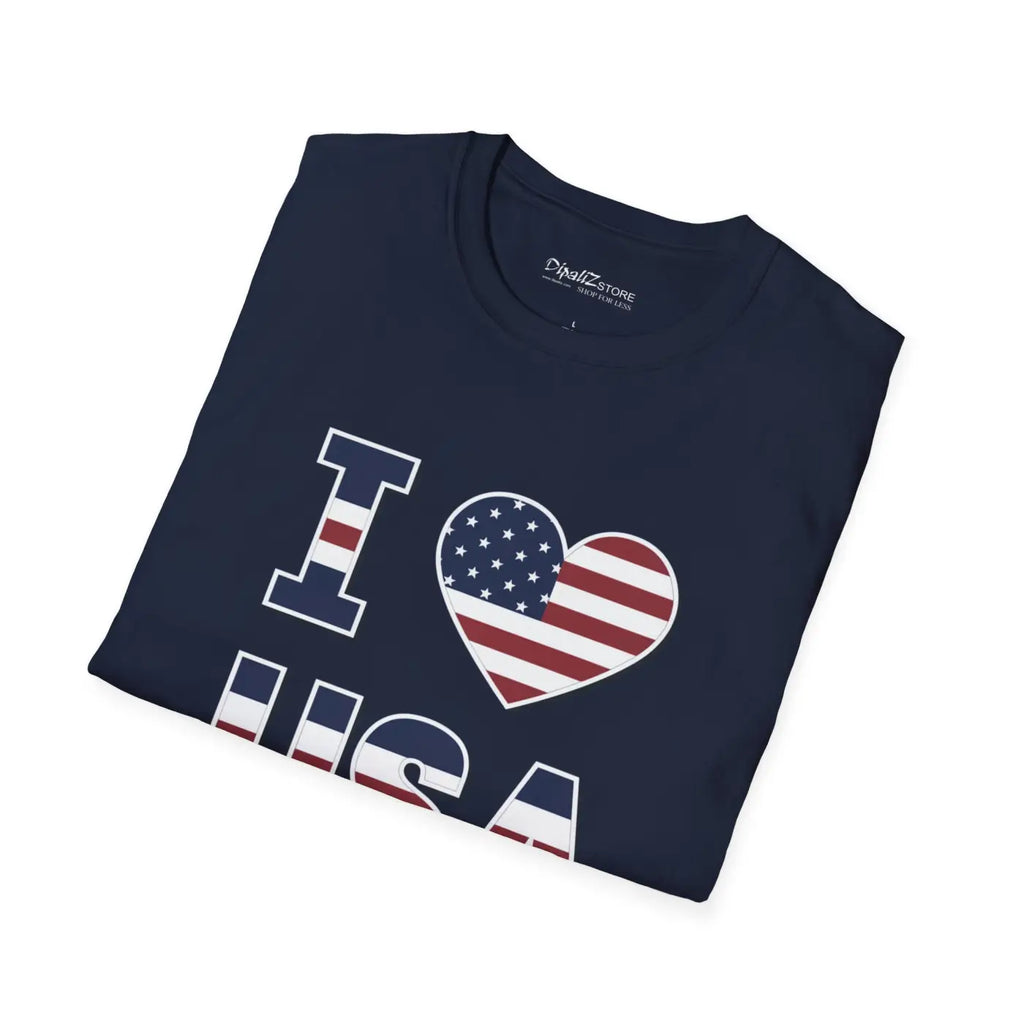 I Heart Usa Patriotic Tee – Soft Cotton - Dipaliz
