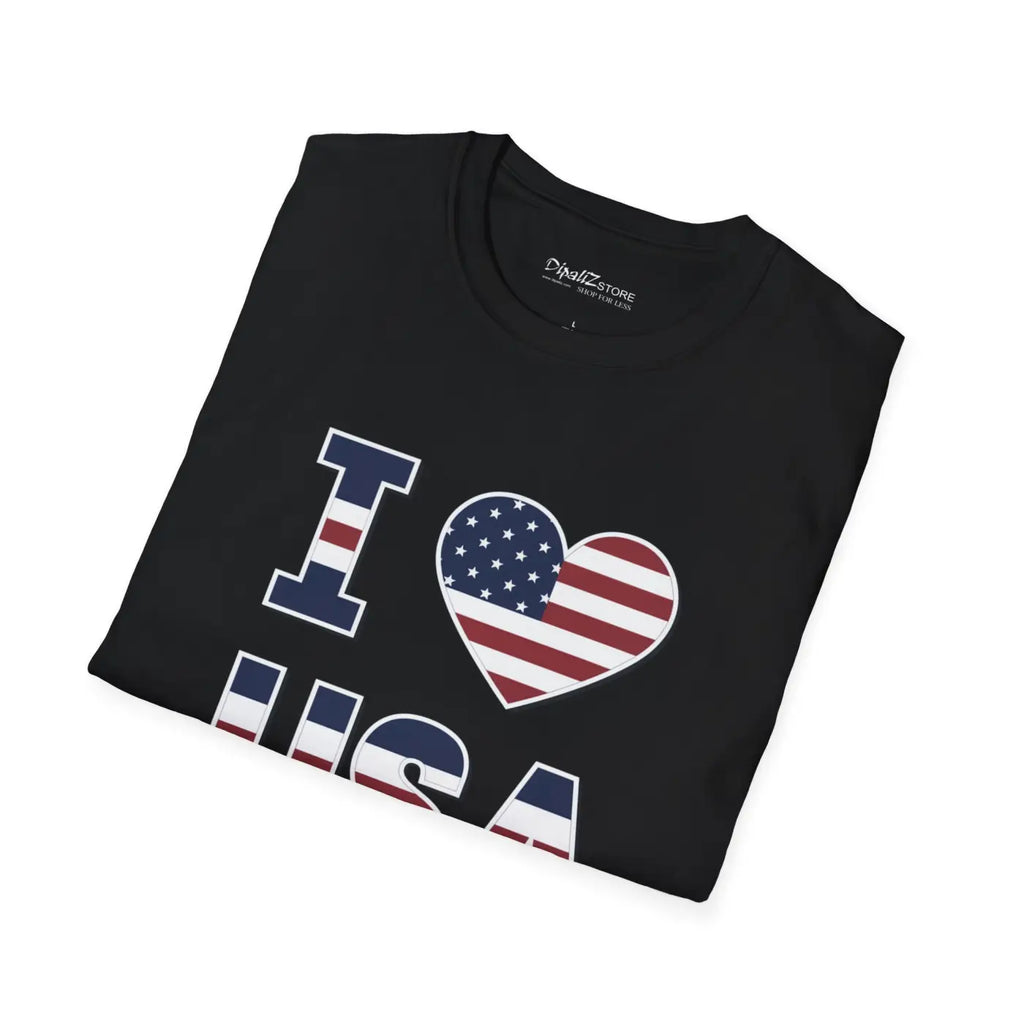 I Heart Usa Patriotic Tee – Soft Cotton - Dipaliz