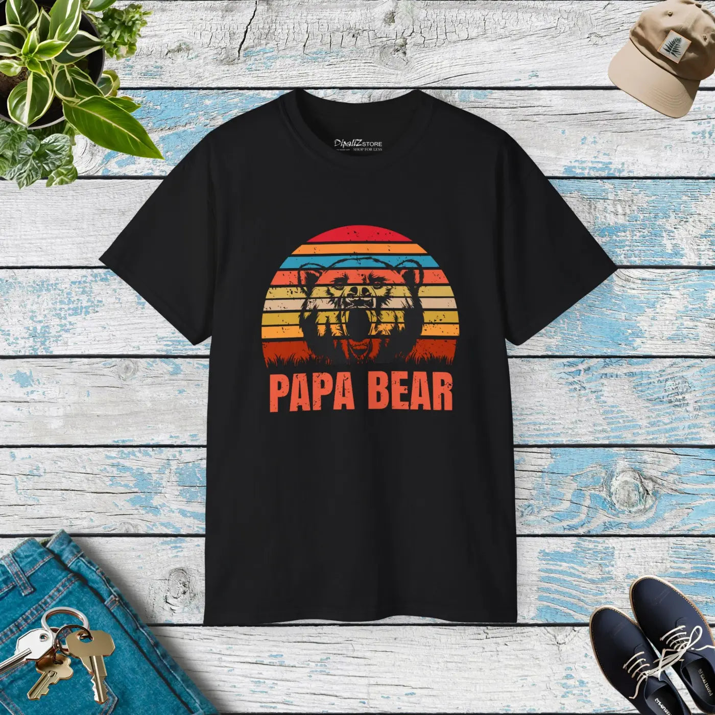 Papa Bear Tee – Soft Cotton Father's Day T-shirt - Dipaliz