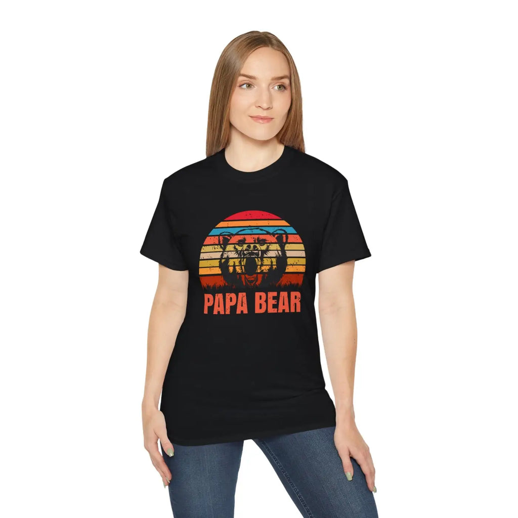 Papa Bear Tee – Soft Cotton Father's Day T-shirt - Dipaliz