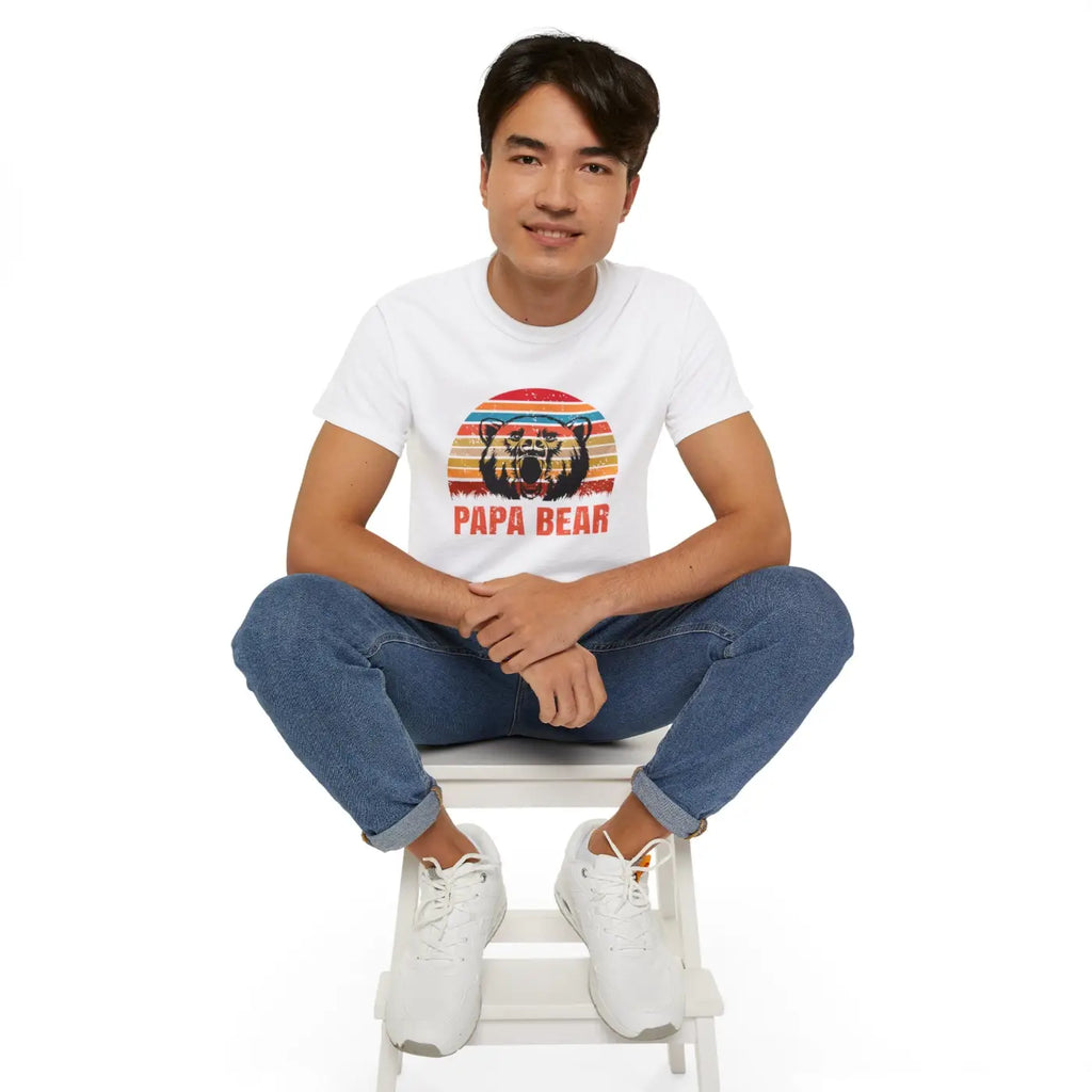 Papa Bear Tee – Soft Cotton Father's Day T-shirt - Dipaliz