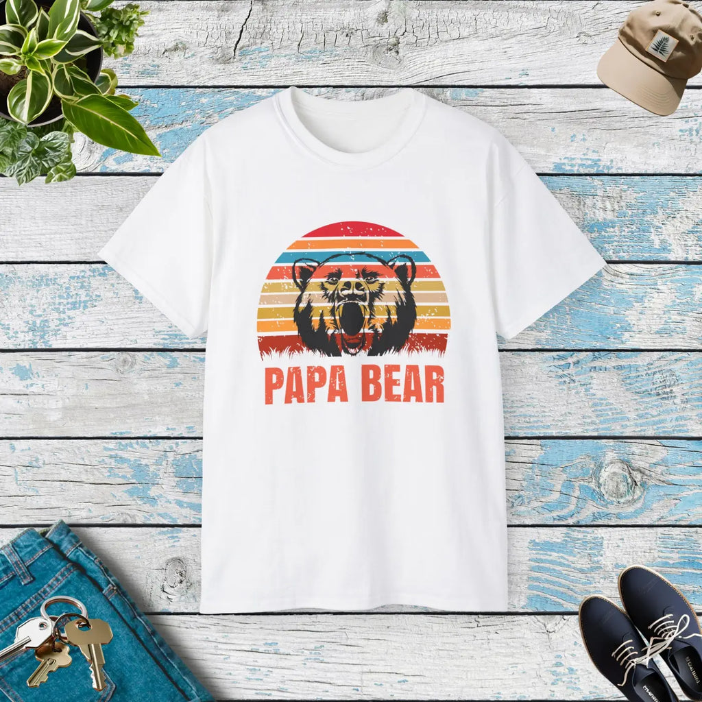 Papa Bear Tee – Soft Cotton Father's Day T-shirt - Dipaliz